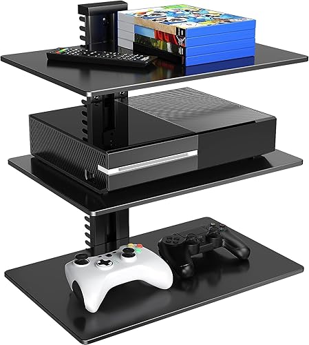 PERLESMITH Floating Wall Mounted Shelf AV Mount Shelf - Holds