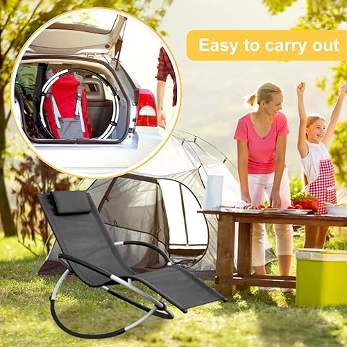 Miniatura 5 de Silla de salón para exteriores, nueva silla de gravedad cero, tumbona plegable para exteriores, paquete de 2, innovación tecnológica 2021, una