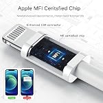 IPhone Câble d'éclair du cordon de chargeur (Apple MFi certifié) 6/6/10ft paquet de 3 iPhone Câble Chargeur d'Apple Long Câble pour iPhone 13 13 Pro 12 Pro 11 SE Max XS XR X, iPad Mini Air, iPod, AirPod