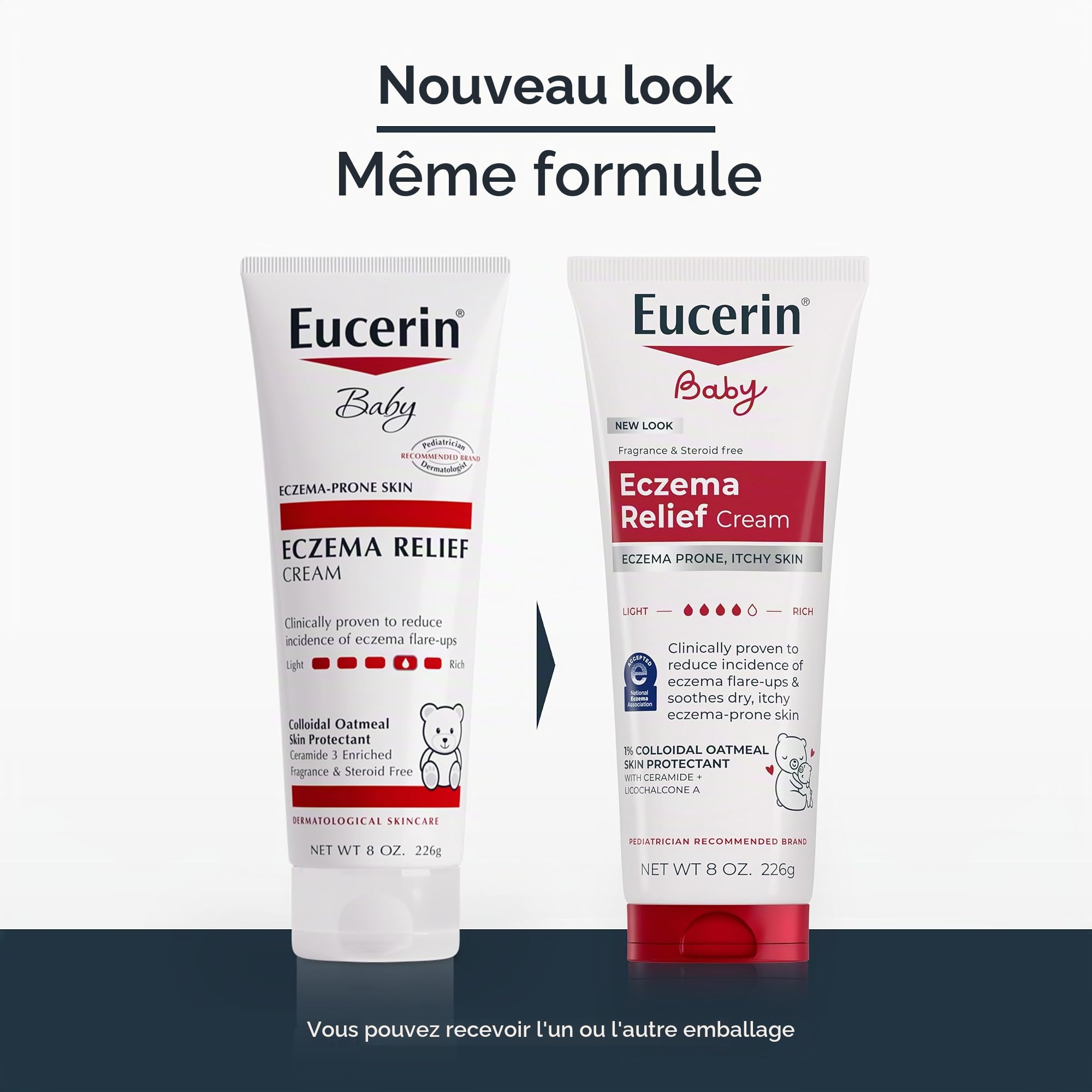 Eucerin Baby Eczema Relief Body Cream - Steroid & Fragrance Free for 3+ Months Of Age - 8 Oz. Tube