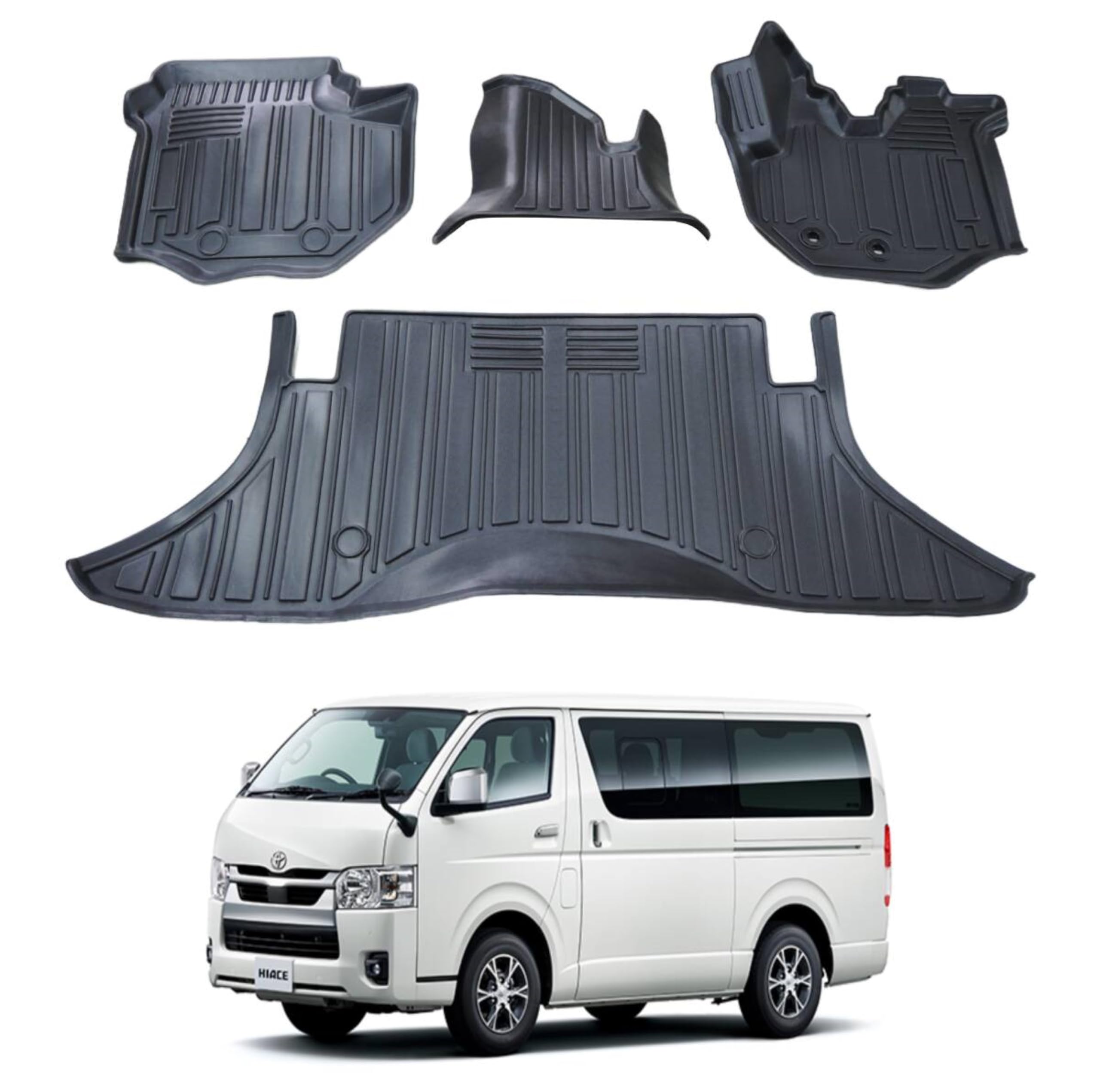 Amazon | 200系 ハイエース 1～6型 【標準ボディ車用】3D フロアマット 