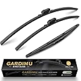 GARDIMU Front and Rear Windshield Wiper Blades, 3 Pcs Front and Back Windshield Wipers Blades Replacement for Subaru Outback 2020-2025, Car Window Wiper Blades for 2020 2021 2022 2023 2024 2025