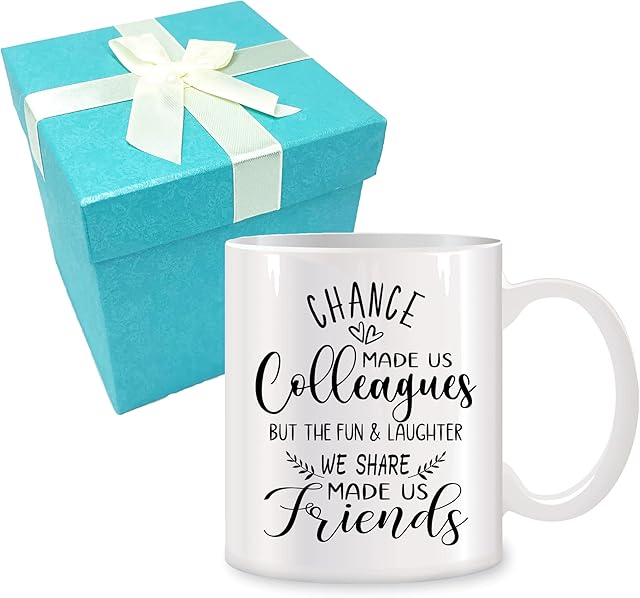 Chance Made Us Colleagues -Coworker Gifts for Women and Men -Leaving Gifts, Office Gifts,Going Away, Birthday, Christmas, Retirement Gifts for Coworker,Work Friends -Funny Ceramic Coffee Mug 11 Oz