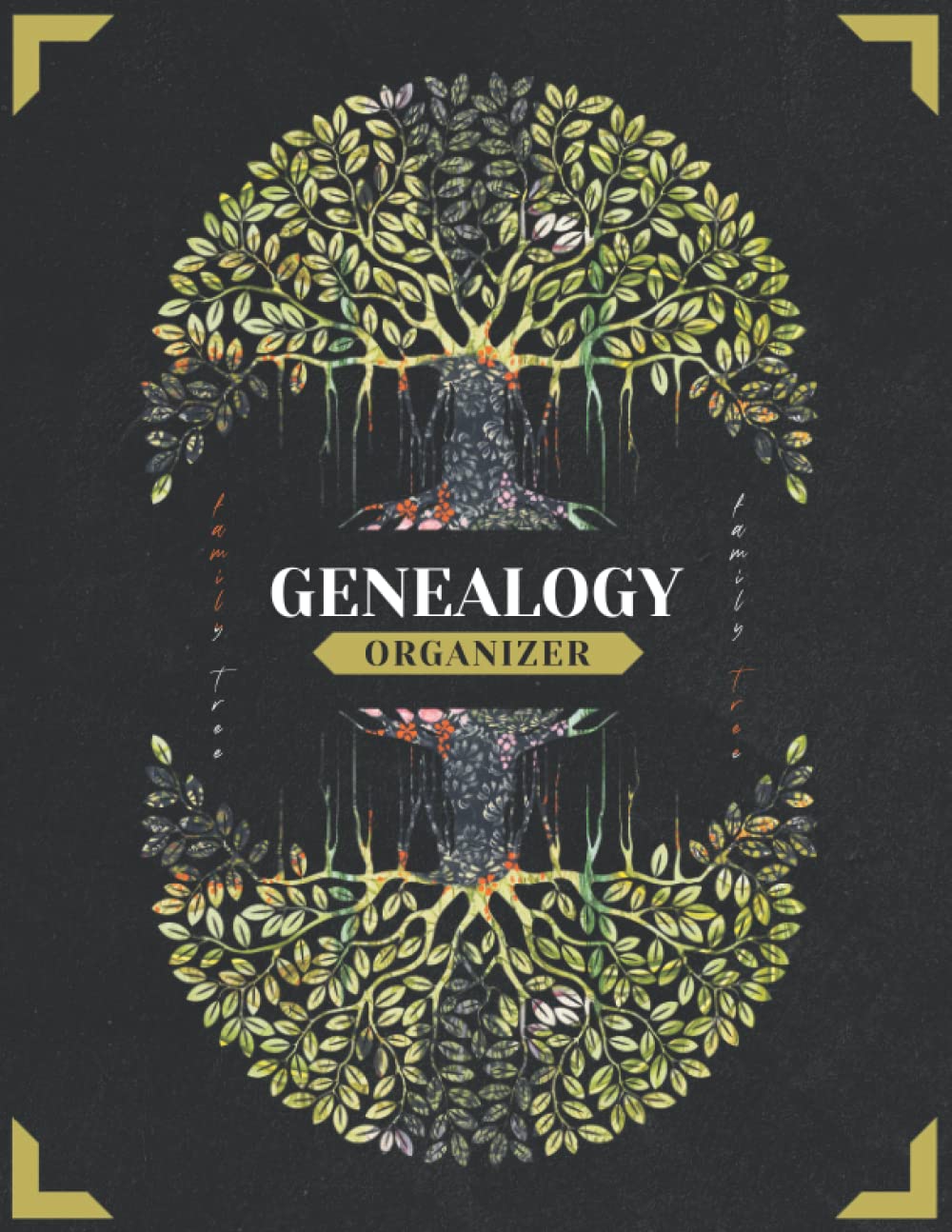 Genealogy Organizer: A Beautiful Genealogical Notebook with Family Tree Fan & Ancestry Charts, Individual and Family Group Forms