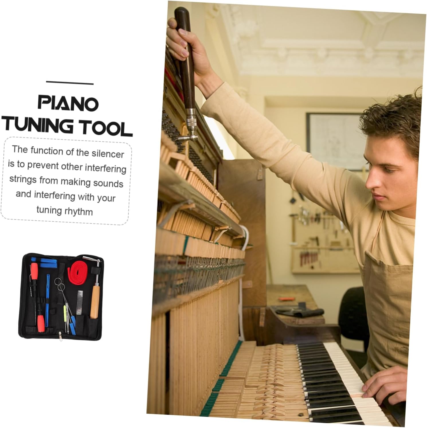 1set Piano Tuning Silencers and Repair Mutes Professional Piano Tuning Tools Accessories for Maintenance and