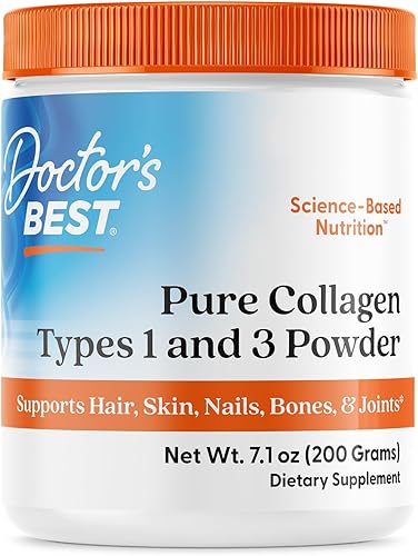 Doctors Best Pure Collagen Types 1 y 3 promueve la salud de la piel del cabello y las uñas soporte para huesos y articulaciones 71 onzas paquete de 1