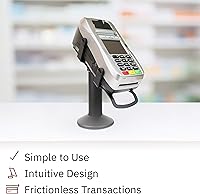 Vista 5 de Discount Credit Card Supply DCCStands - Soporte giratorio e inclinable para terminales POS FD130 FD150, atornillado y adhesivo, color negro