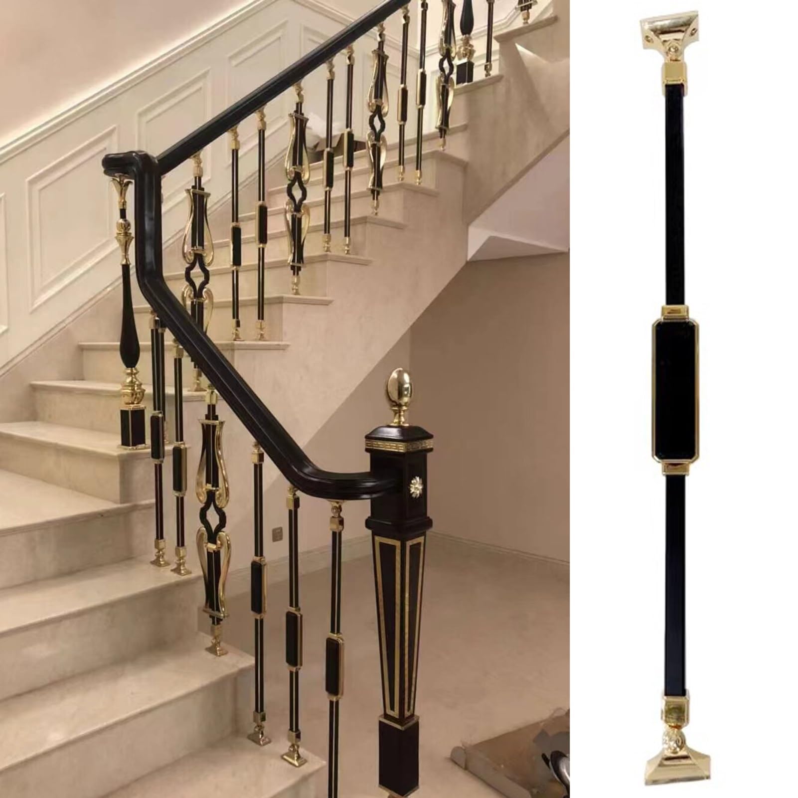 Rampe d'escalier décorative en aluminium pour sublimer votre salon duplex