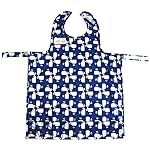BIB-ON, Full-Coverage Bib and Apron Combination for Infant, Baby, Toddler Ages 0-4. (Whales)
