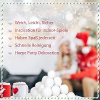 climafusion Műhó Golyók 50 db Karácsonyi Dekoráció, 7,6 cm Hógolyó Téli Díszítés Otthonra, Polipropilén Hódísz Szett 4
