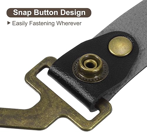 Miniatura 4 de uxcell Ganchos de cuero en S, 4 ganchos para campamento, multiusos, en forma de S, para picnic al aire libre, ollas, sartenes, utensilios, color