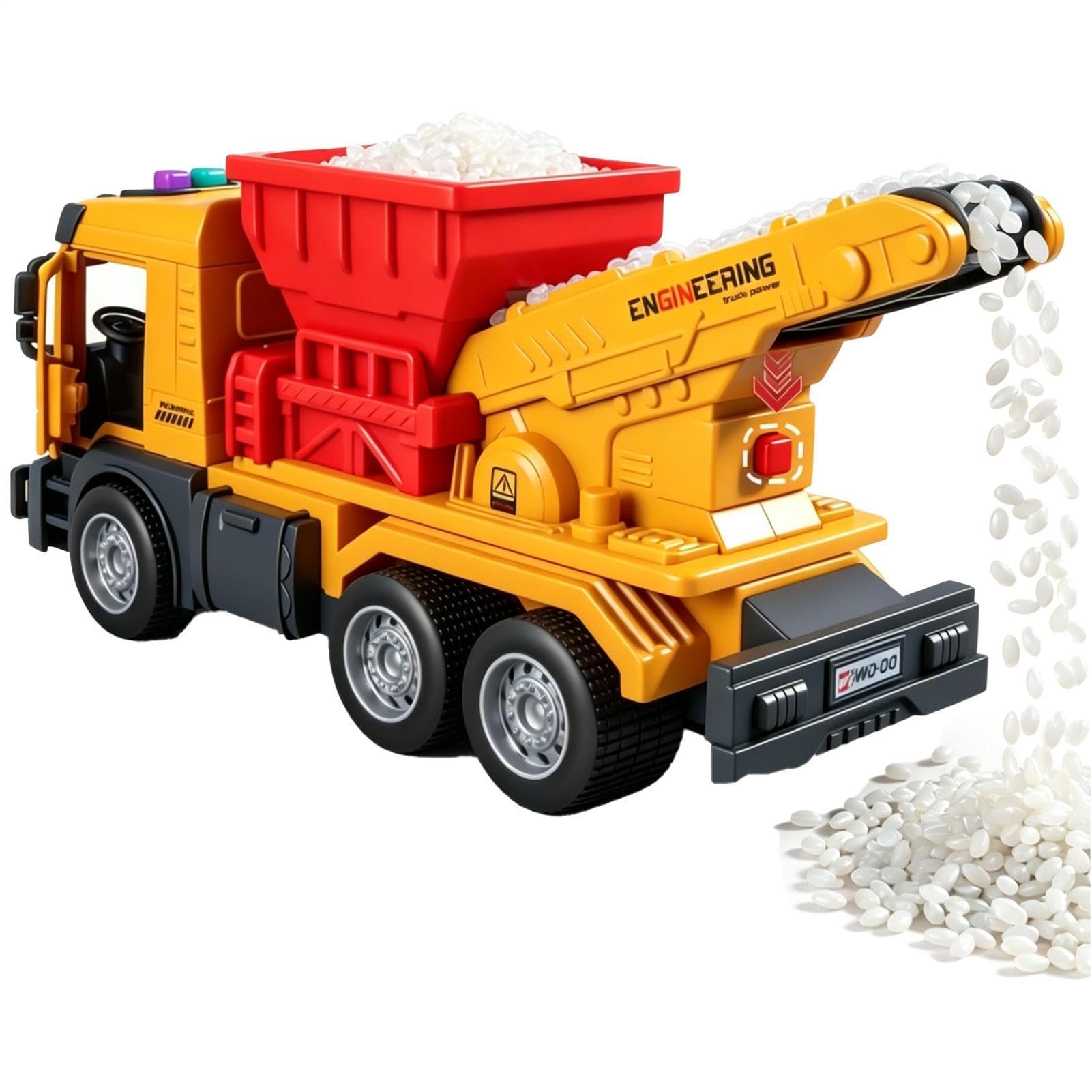 Małe pojazdy budowlane Pojazd transportowy wywrotka z dźwiękiem i światłem