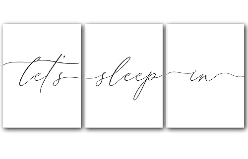 Let's Sleep In 24 x 36 Inch print Minimalist Art Typography Art Bedroom Wall Art Romantic Gift Home Wall Art Poster disponible en Yaxa Colombia