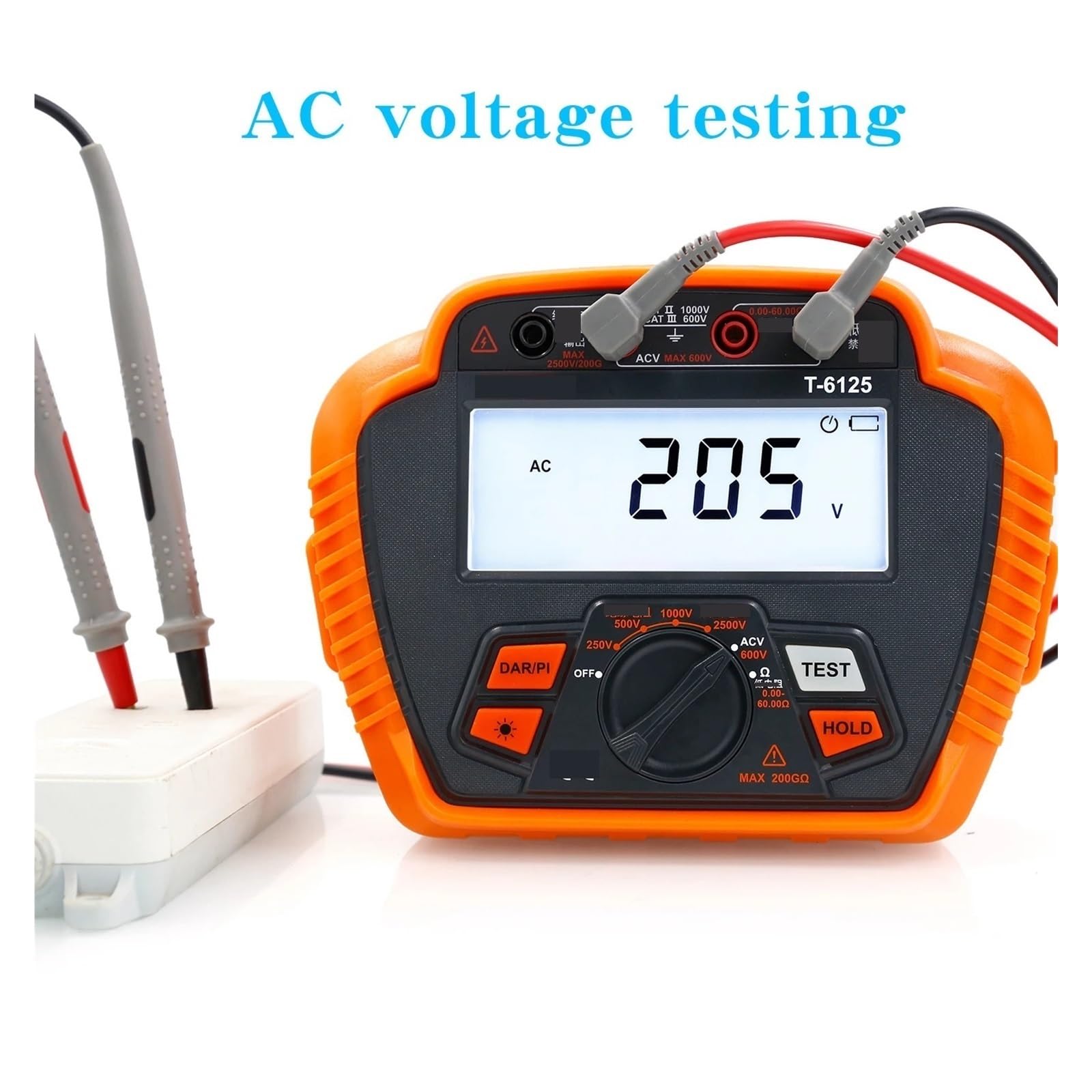 Miernik rezystancji, Profesjonalny miernik rezystancji izolacji T6125 2,5 kV, inteligentny ręczny tester(T6110)