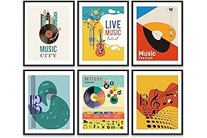 JITUIHOM Vintage 80s 90s Cartoon Music Posters