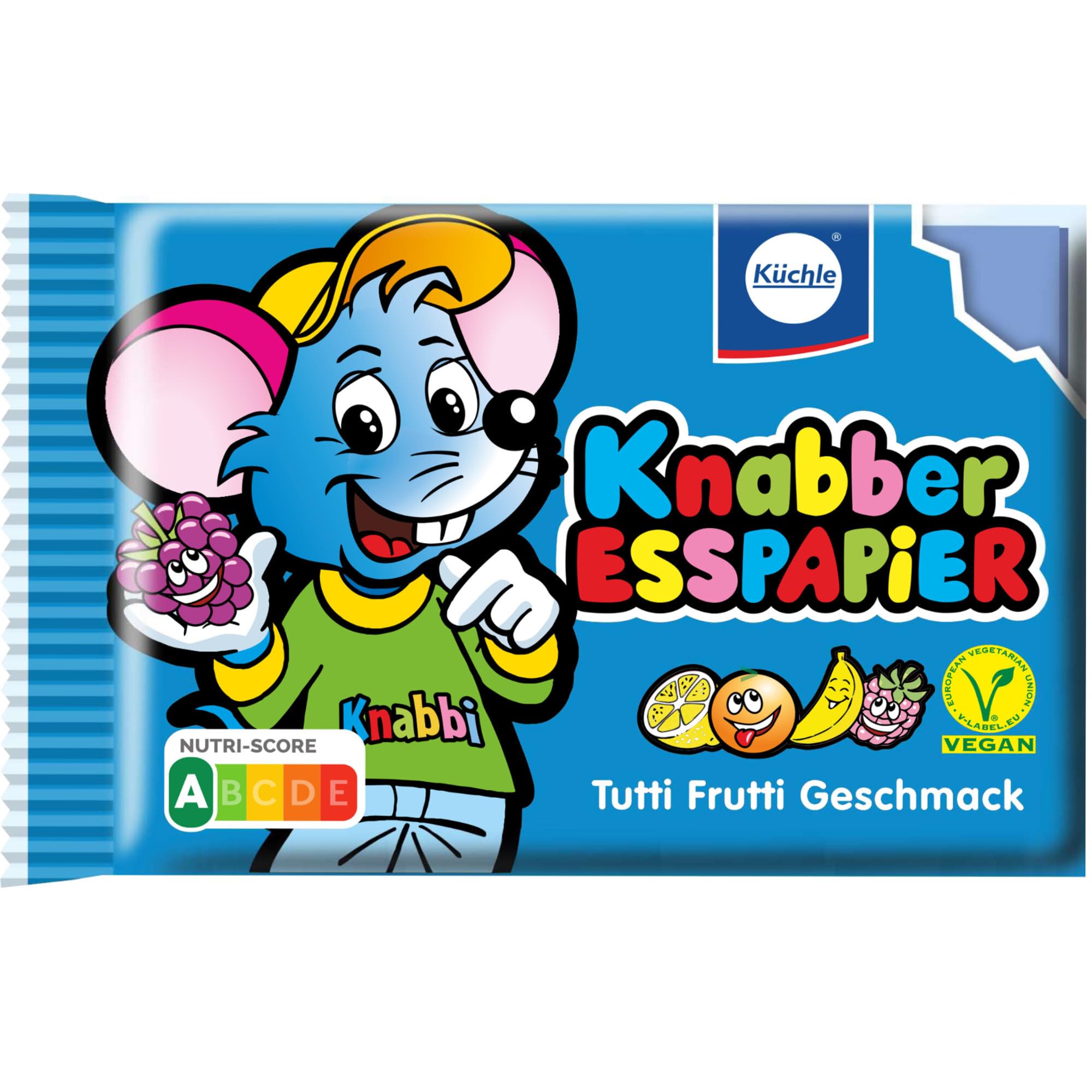 Küchle Knabber Esspapier 4-farbig verschiedene Geschmäcker 2x VPE (2x625g Packung) + usy Block