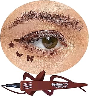 Lápiz delineador de ojos líquido marrón, resi...