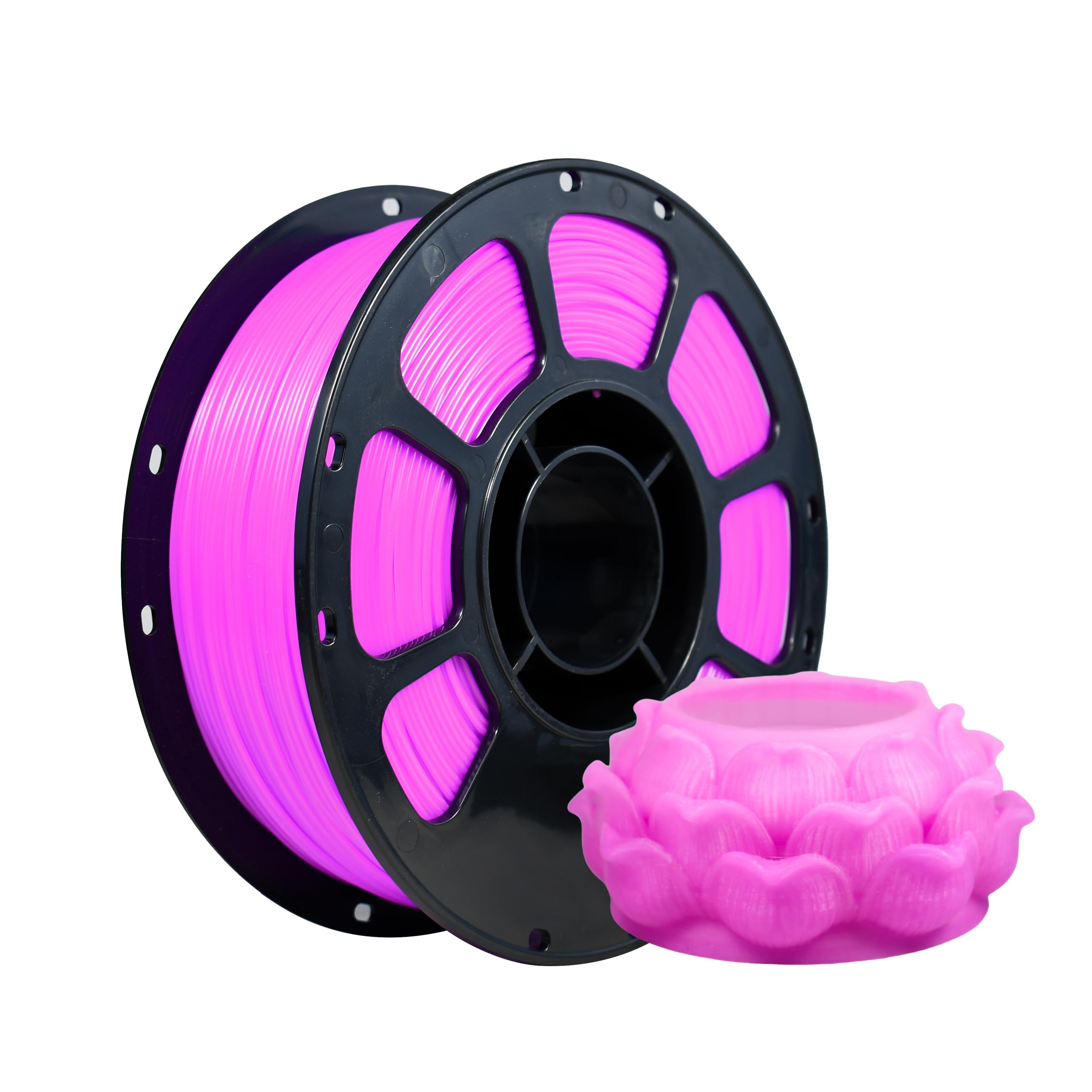 iBOSS 3D Printer Filament, Temperature Color Change PLA+ Filament 1.75mm, Neatly Wound 3D Printing Filament, Dimensional Accuracy +/-0.02mm, Fit for Most FDM 3D Printers, 1KG Spool. (Purple to Pink)