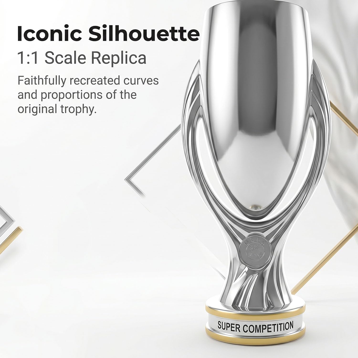 Europäische Supercup-Trophäe Meisterschafts-Trophäen Fußball-Harz-Auszeichnung Pokal Fußball-Fans Geschenk Souvenir Sammlerstücke Schaufenster-Ornamente