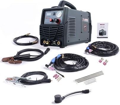 AmicoElectric Amico 200A HF-TIG, 200A Stick Arc Welder & 50A Plasma Cutter 3-in-1 Combo Welding, 110V220V Wide Voltage Welding, CTS-200, Full Size