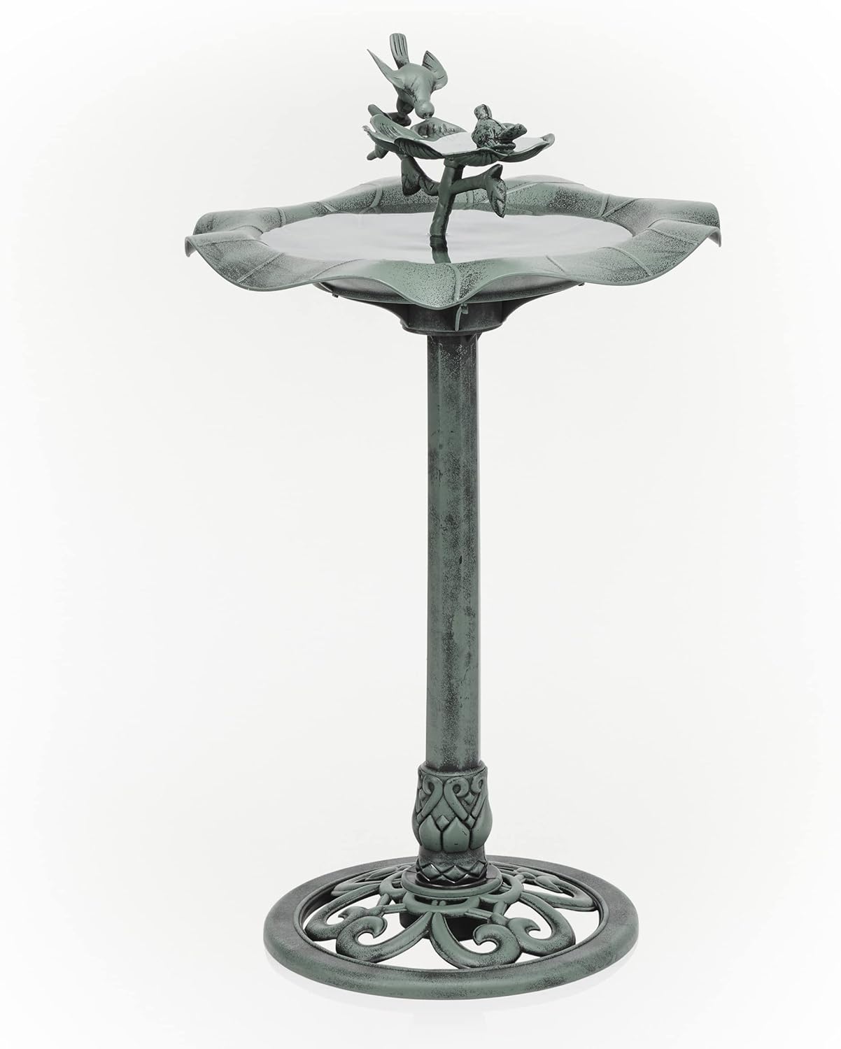 Alpine Corporation TEC108 Birdbath Yard Statue, 20"L x 20"W x 33"H, Green : Everything Else