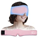 Cooling Eye Mask for Puffy Eyes: Ice Pack for Long-Lasting Cold Compress for Dark Circle, Gel Eye Mask for Skin Care(Pink)
