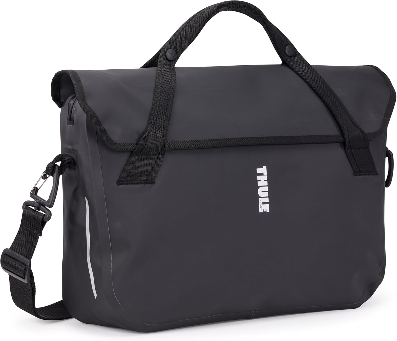 Thule Shield Attache Bike Pannier, Compatible InLock, Mounting Panel Required, Fits 16" laptops, Waterproof, Reflective Details