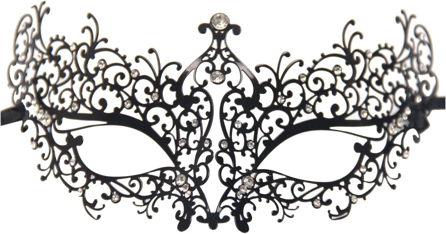 Metal Laser Cut Masquerade Mask Women Venetian Party Mask