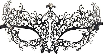 Metal Laser Cut Masquerade Mask Women Venetian Party Mask