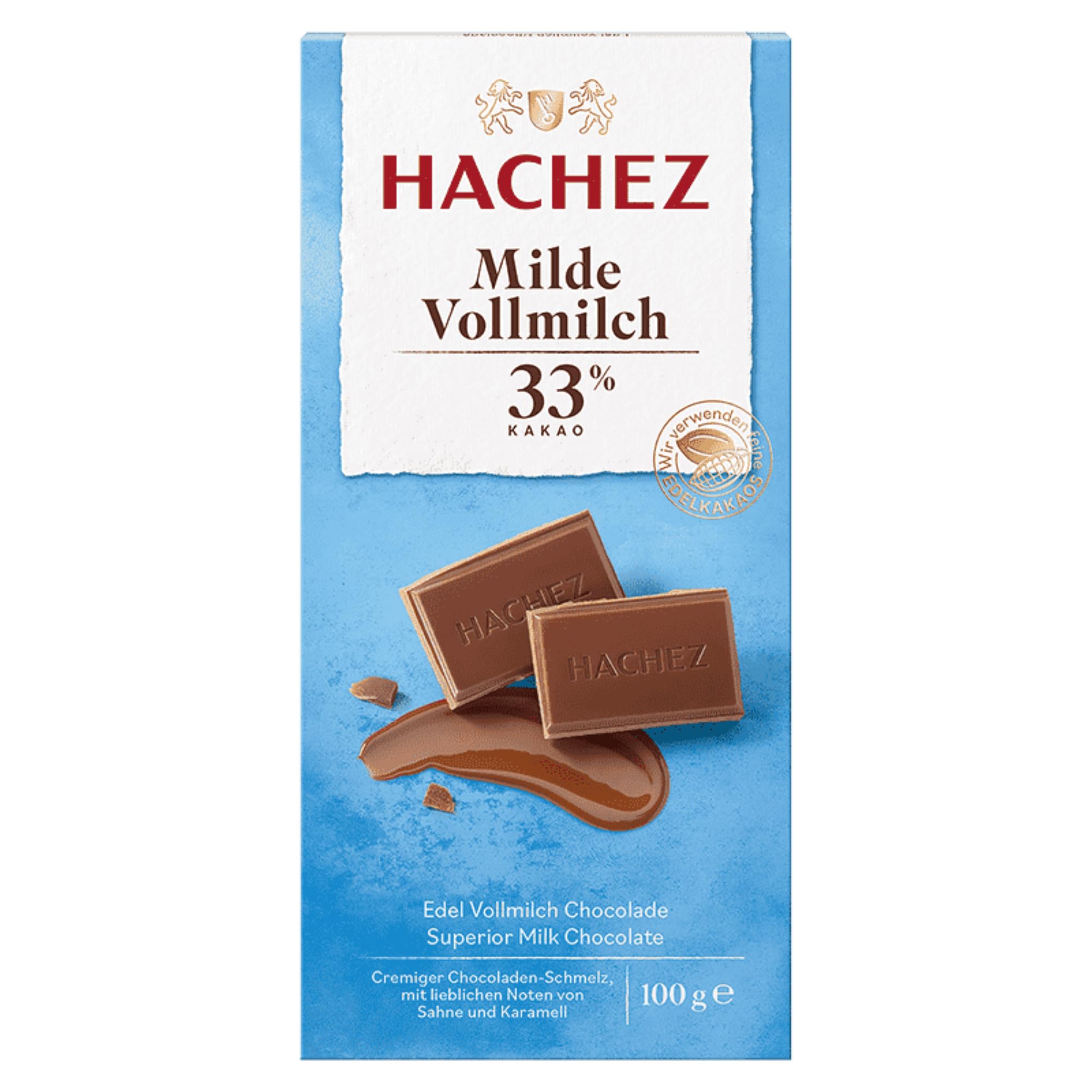 usy Bundle für Hachez Milde Vollmilch Schokolade 33% VPE (10x100g Tafel) + usy Block