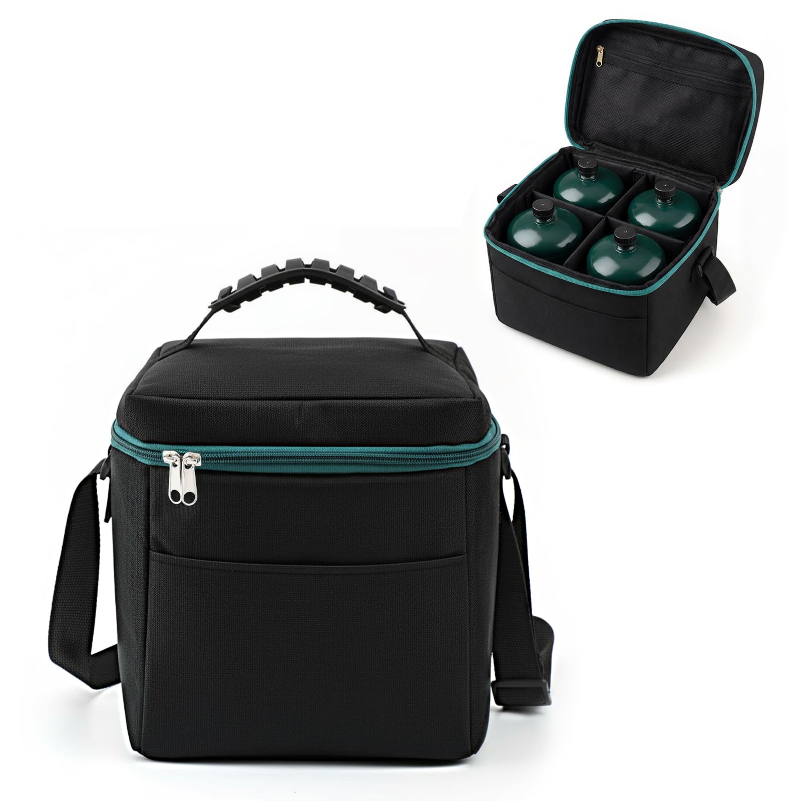 Photo 1 of ***MISSING INSIDE PIECES*** Shinylin 1 lb Propane Tank Carry Bag with Padding Mini Fuel ?Cylinder Carry Bags Case for ?Propane Tanks 16 OZ with Adjustable Strap(Black,Single-layer,for 4-pack ?propane Tanks)