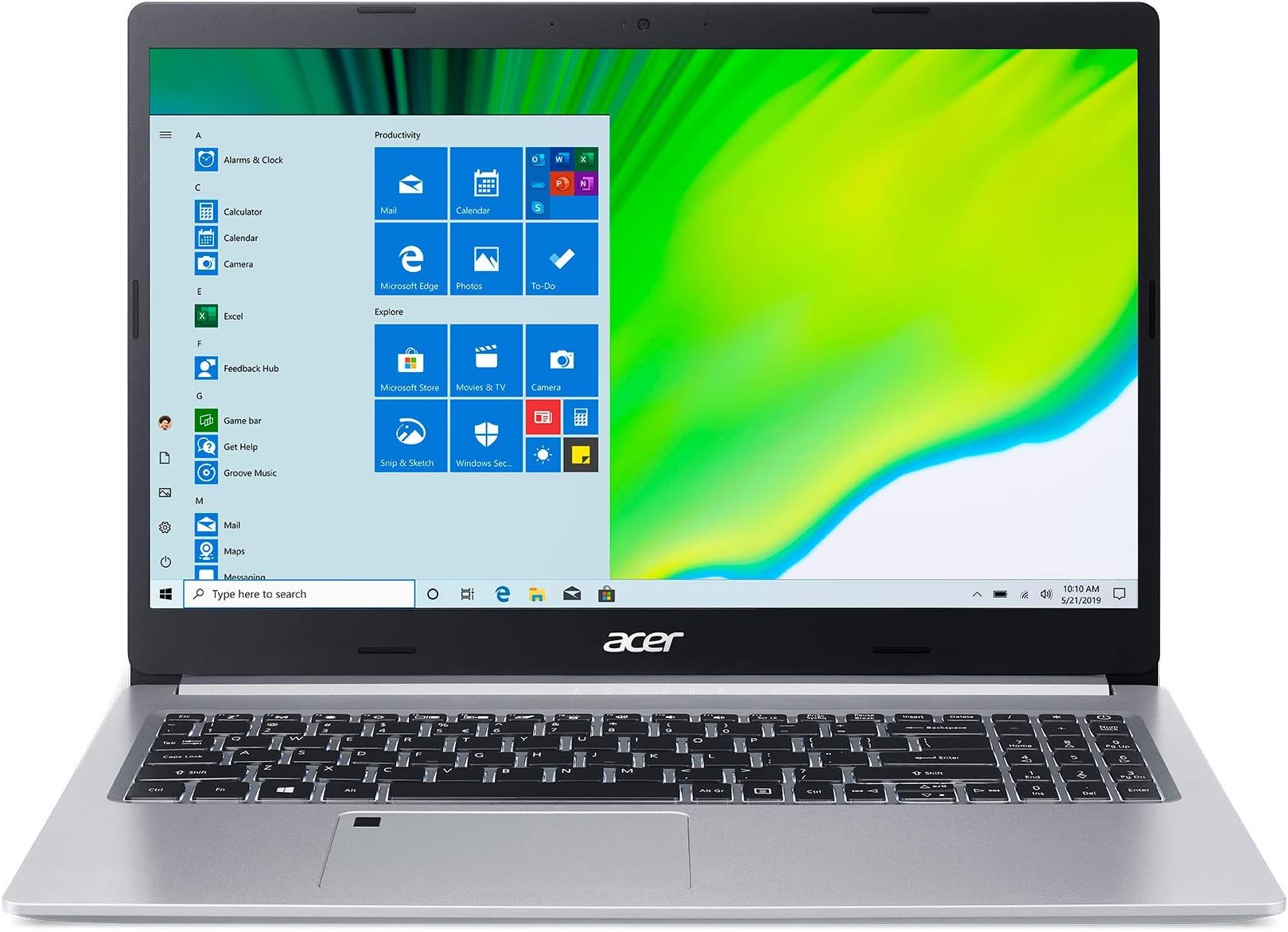 Aspire 5 A515-46-R14K Slim Laptop | 15.6" Full HD IPS | AMD Ryzen 3 3350U Quad-Core Mobile Processor | 4GB DDR4 | 128GB NVMe SSD | WiFi 6 | Backlit KB | Amazon Alexa | Windows 10 Home (S mode)