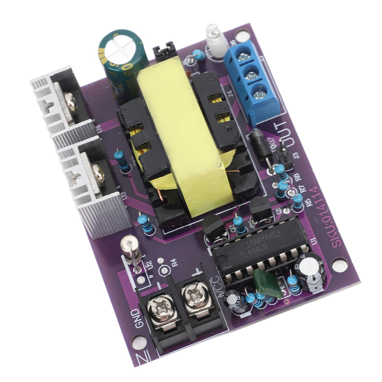 Modulo Convertitore cc ca, 100W 24V ca A 0-110 V-220V cc Modulo Inverter di Uscita Alimentatore Boost di Tensione, per Barra Led, Motore, Elettrico