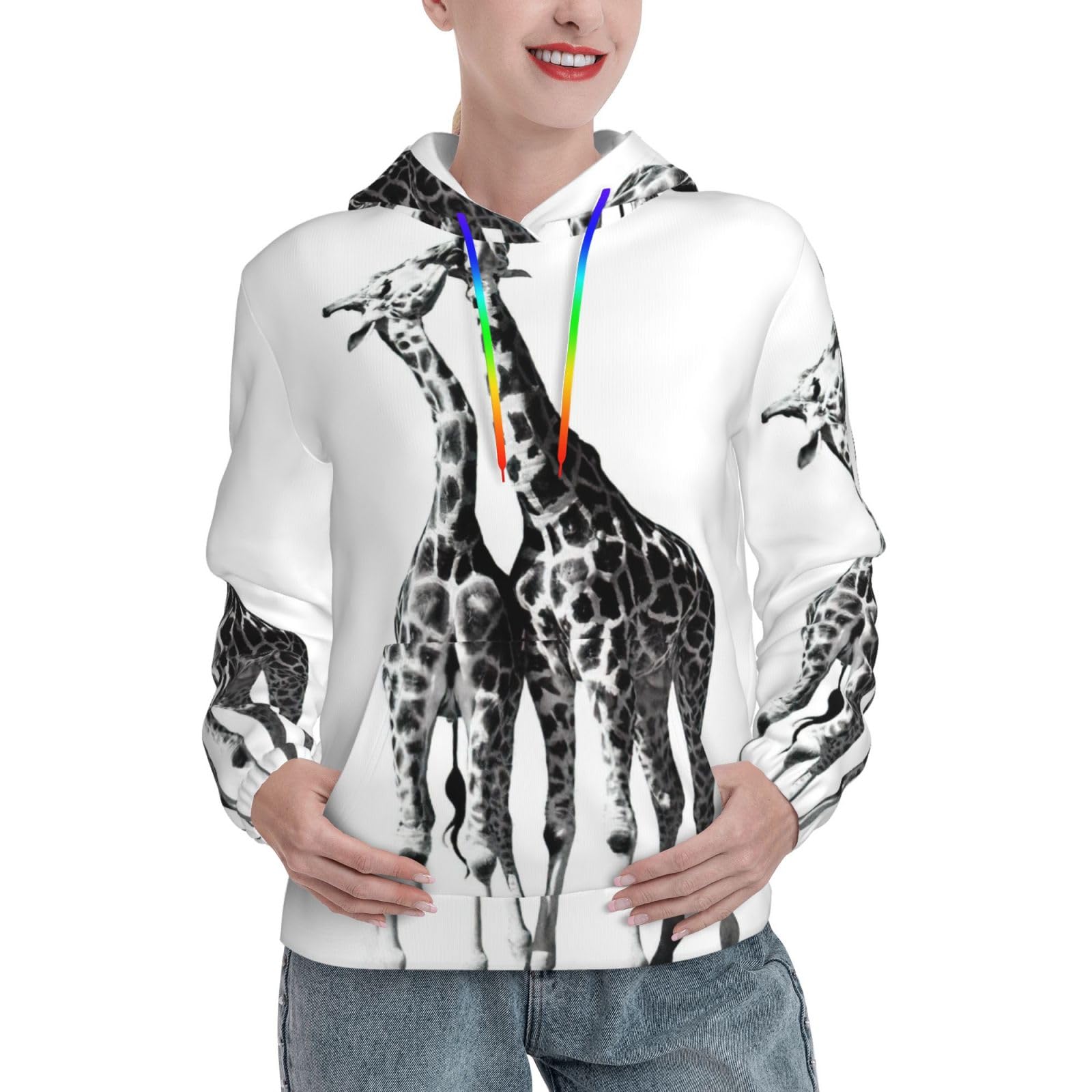 Sweat graphique girafe africaine, le pull idéal pour vos sorties d'automne - 8