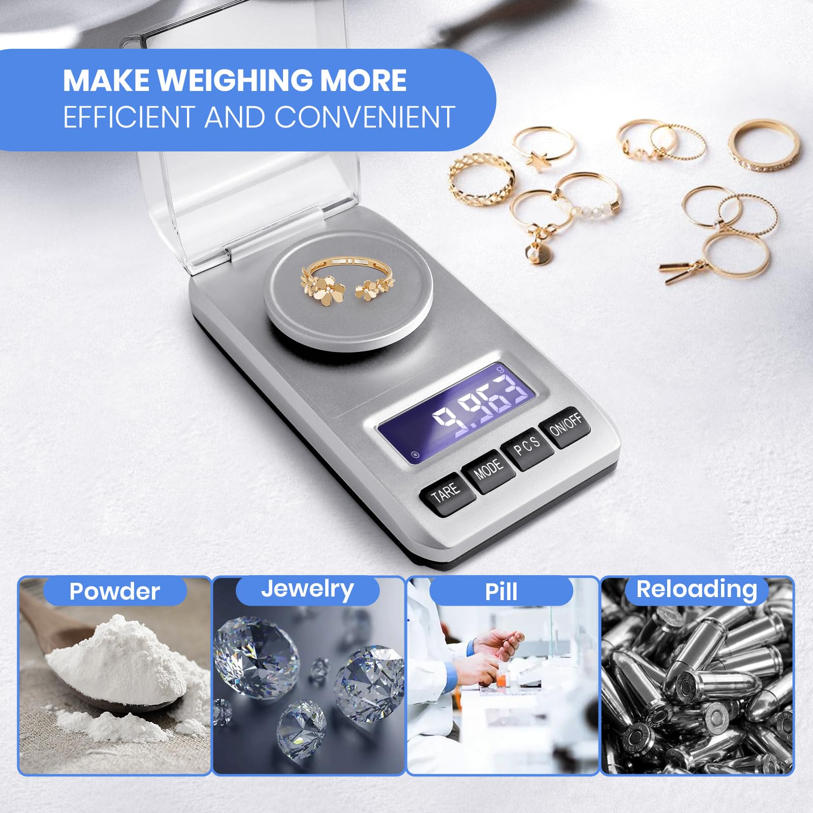 Bilancia Meccanica Da 100g Con Pesi - Per Scuola, Laboratorio E Esperimenti Di Fisica - Foto 2