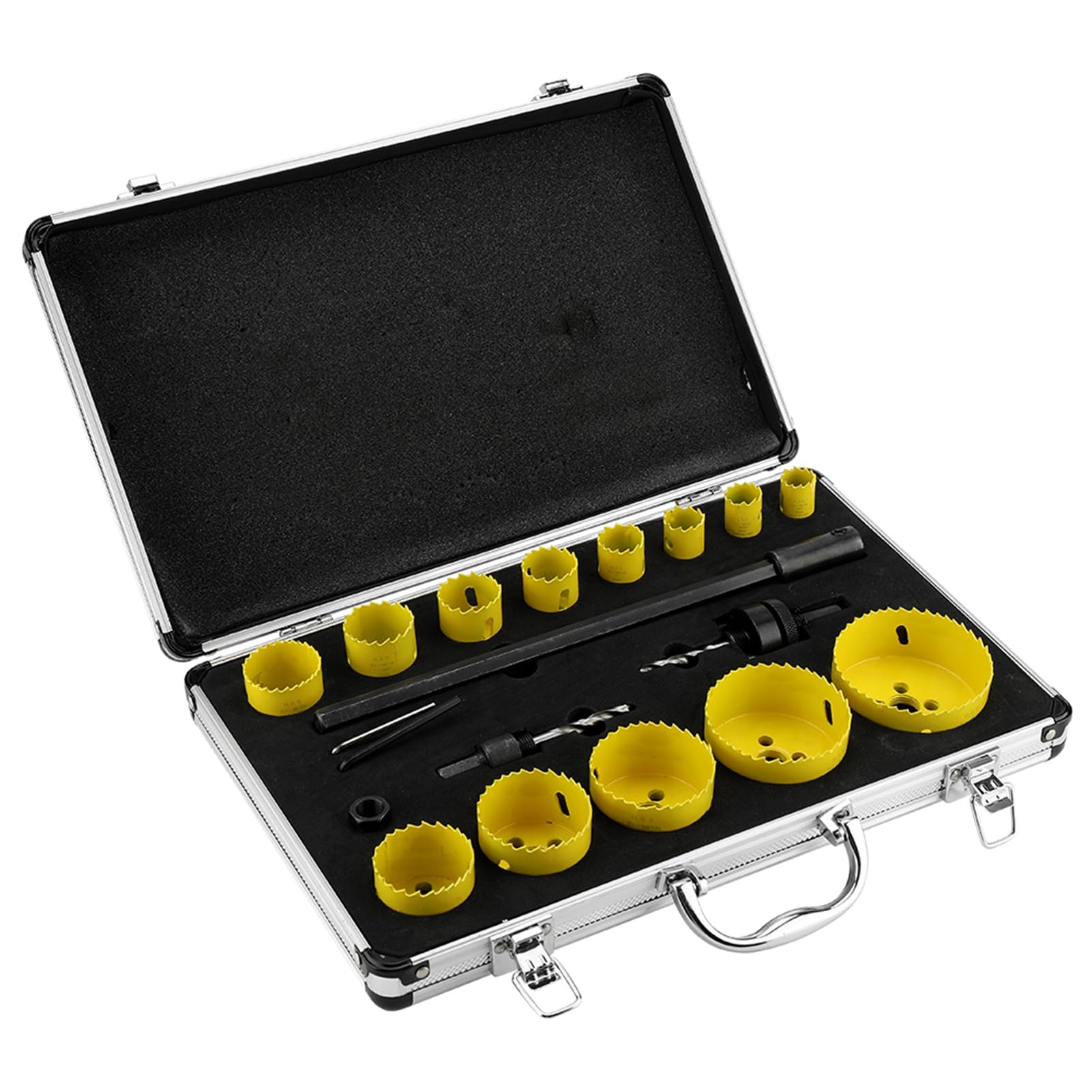 Marhynchus Kit a Tazza M42 Set a Tazza per Metallo Acciaio 19 Pezzi da 19 Mm a 76 Mm con Custodia per il Taglio di Alluminio Acciaio Legno Plastica e Cartongesso