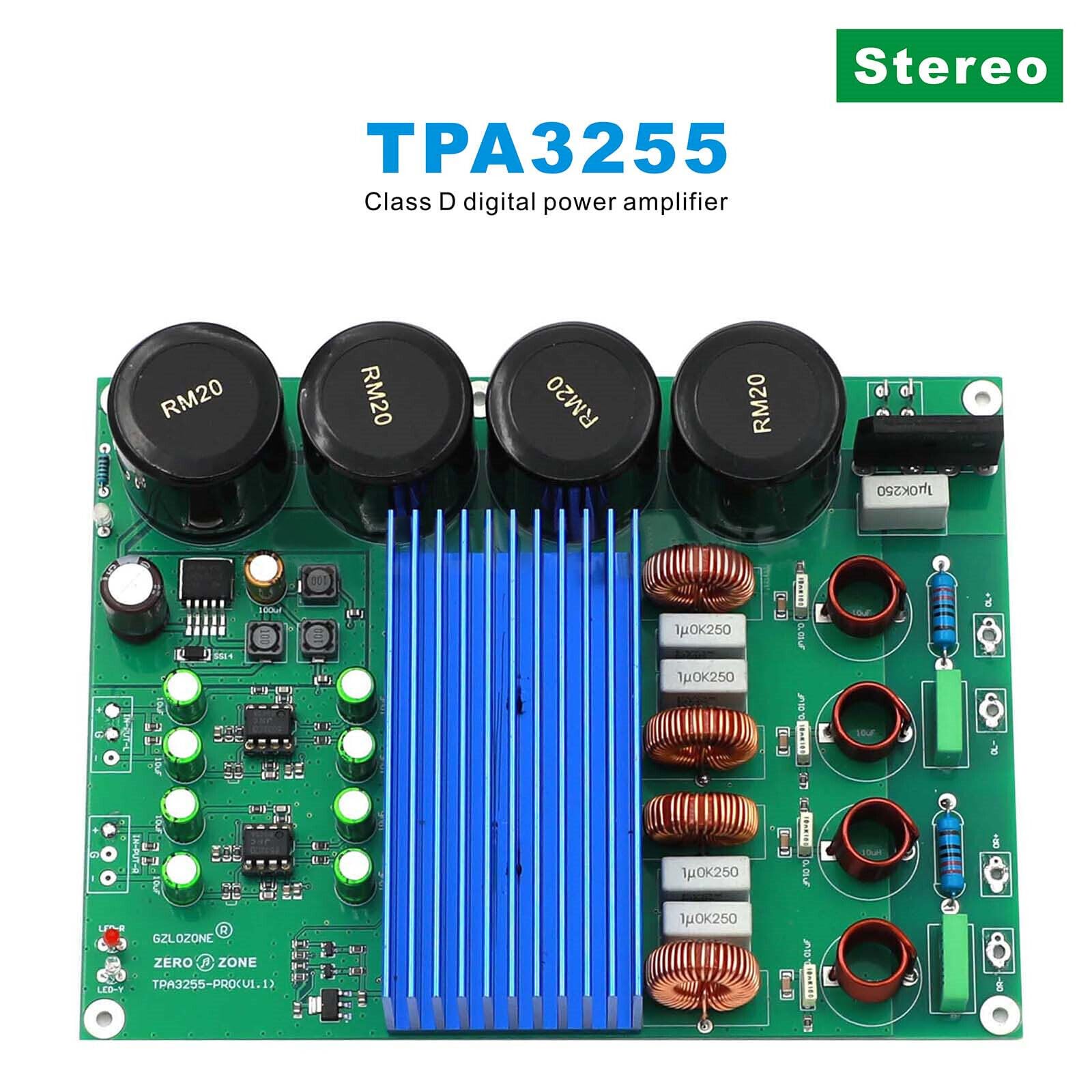 High Power BTL Stereo TPA3255 Class D Power Amplifier Finished Board 150W+150W, Single-Ended RCA Input
