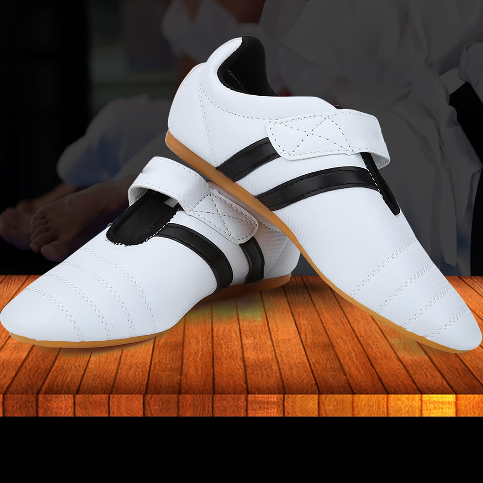 Taekwondo Sport Boxing Kung Fu Taichi Leichte Schuhe innovatives älteres atmungsaktives Material Oxford Gummi -Sohlen weiß 20 Größen Erwachsene Kinder Männer Frauen Frauen