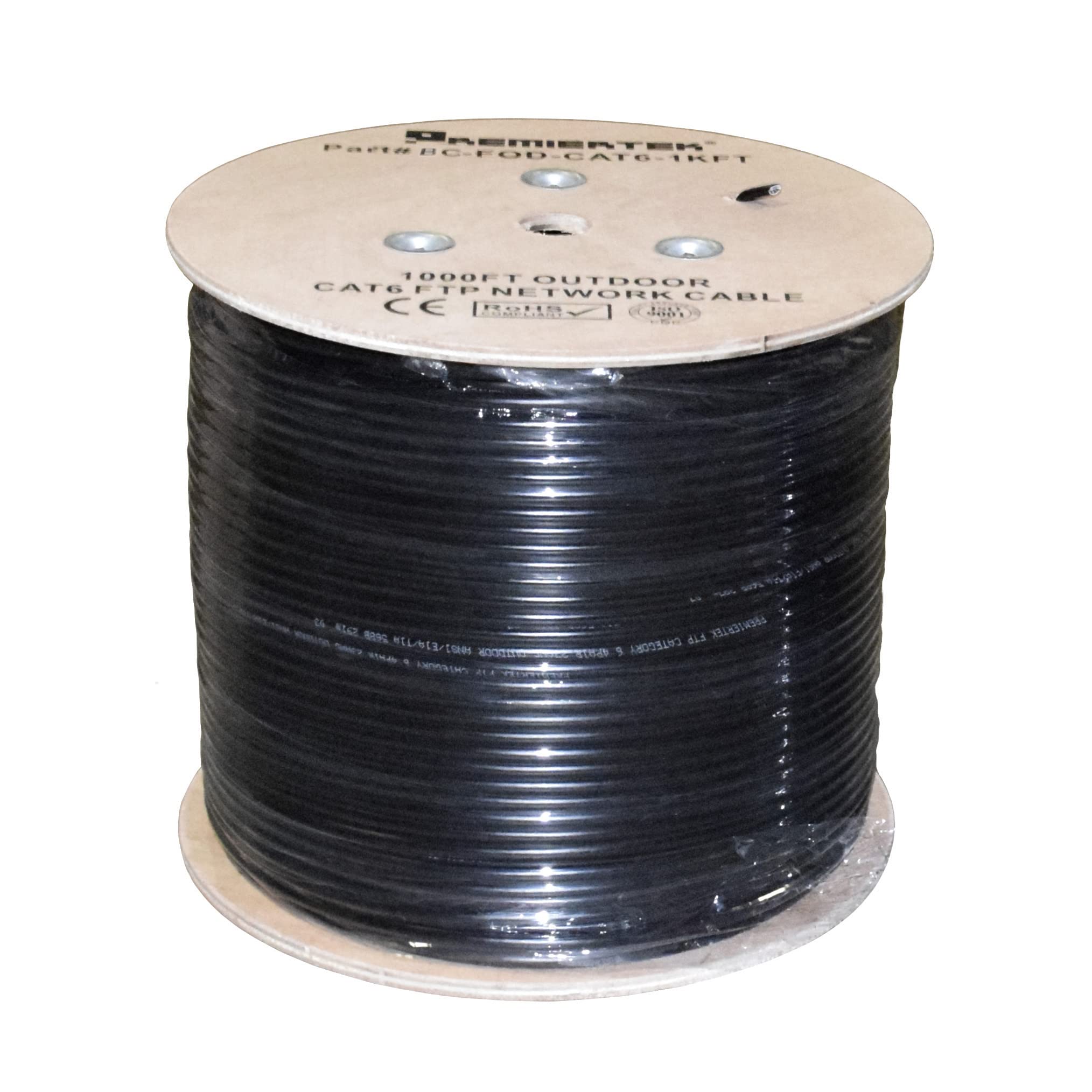 FUTP – Lot de 4 paires de câbles réseau LAN blindés d'extérieur Cat6 23 AWG 100 % cuivre pur à enfouissement direct résistant aux UV étanche 550 MHz, PoE++ (4PPoE)