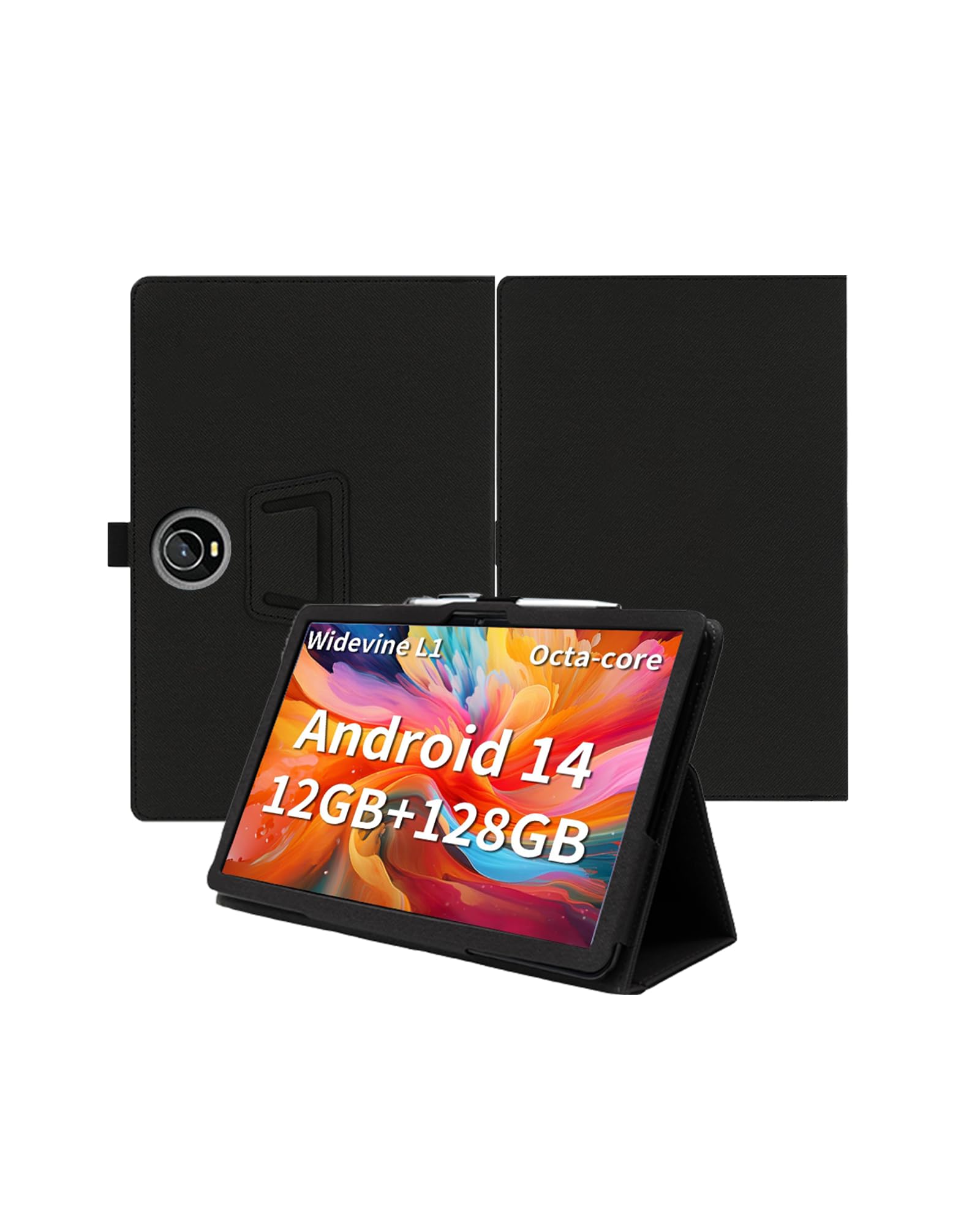 Case for TUOHAITIME C5 Android 14 Tablet 11inch,Folding Stand Protective,BOVUGAC Case Cover with Pencil Holder,Wrist Strap,Full Protection,Premium PU,