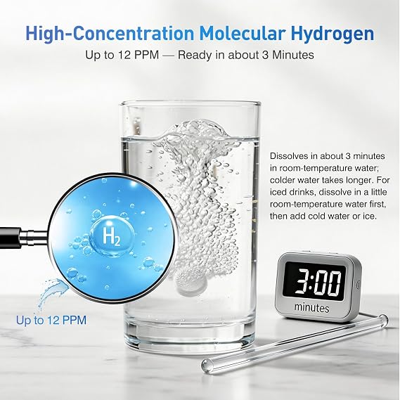 Hydrogen Water Tablets with Magnesium, 60 Counts