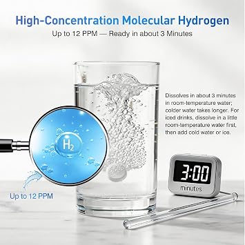 Hydrogen Water Tablets with Magnesium, 60 Counts
