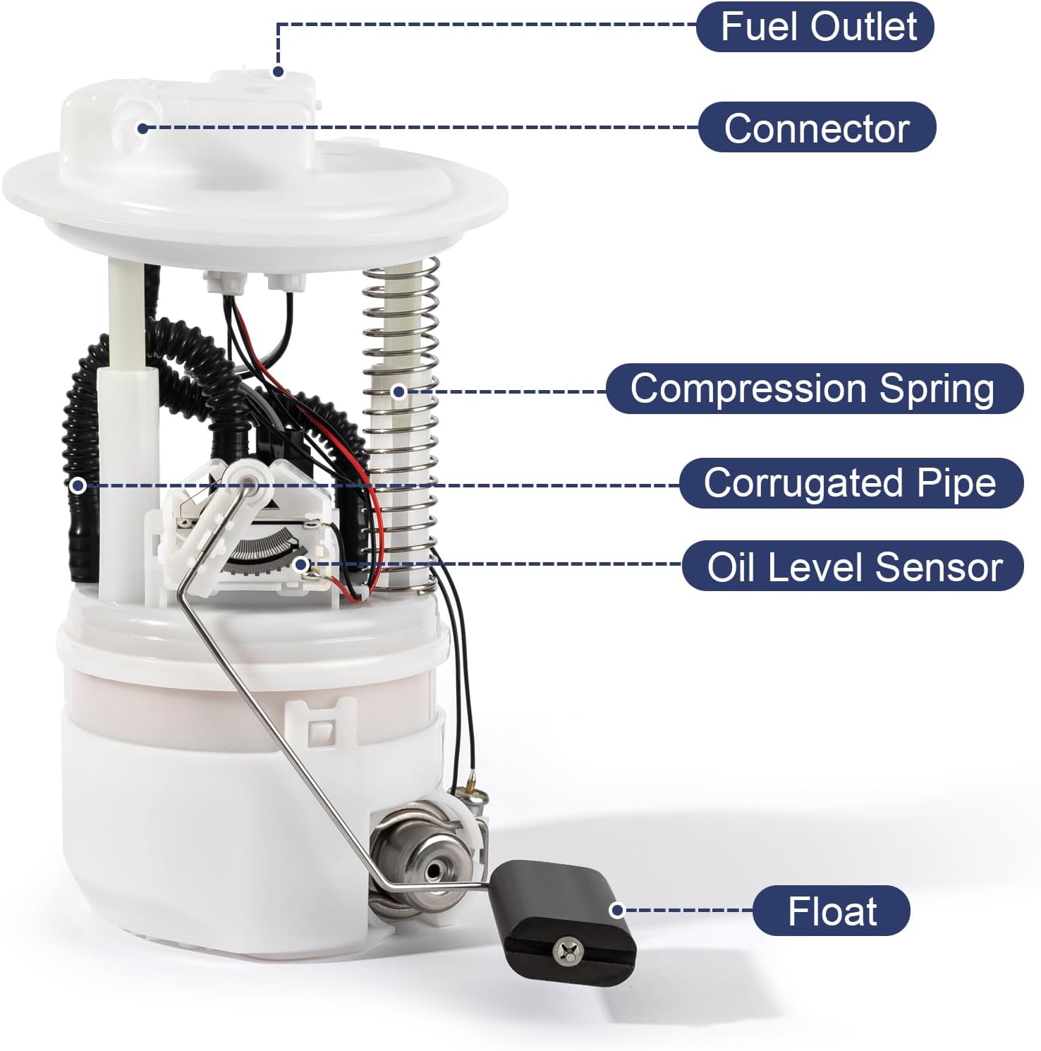 Electric Fuel Pump Module Assembly Compatible with 2013-2019 Nissan Sentra L4 1.8L GAS 2014 2015 2016 2017 2018 Replace E9213M P77206M FG1549 SP4097M VANBOL0162 with Sending Unit O-ring