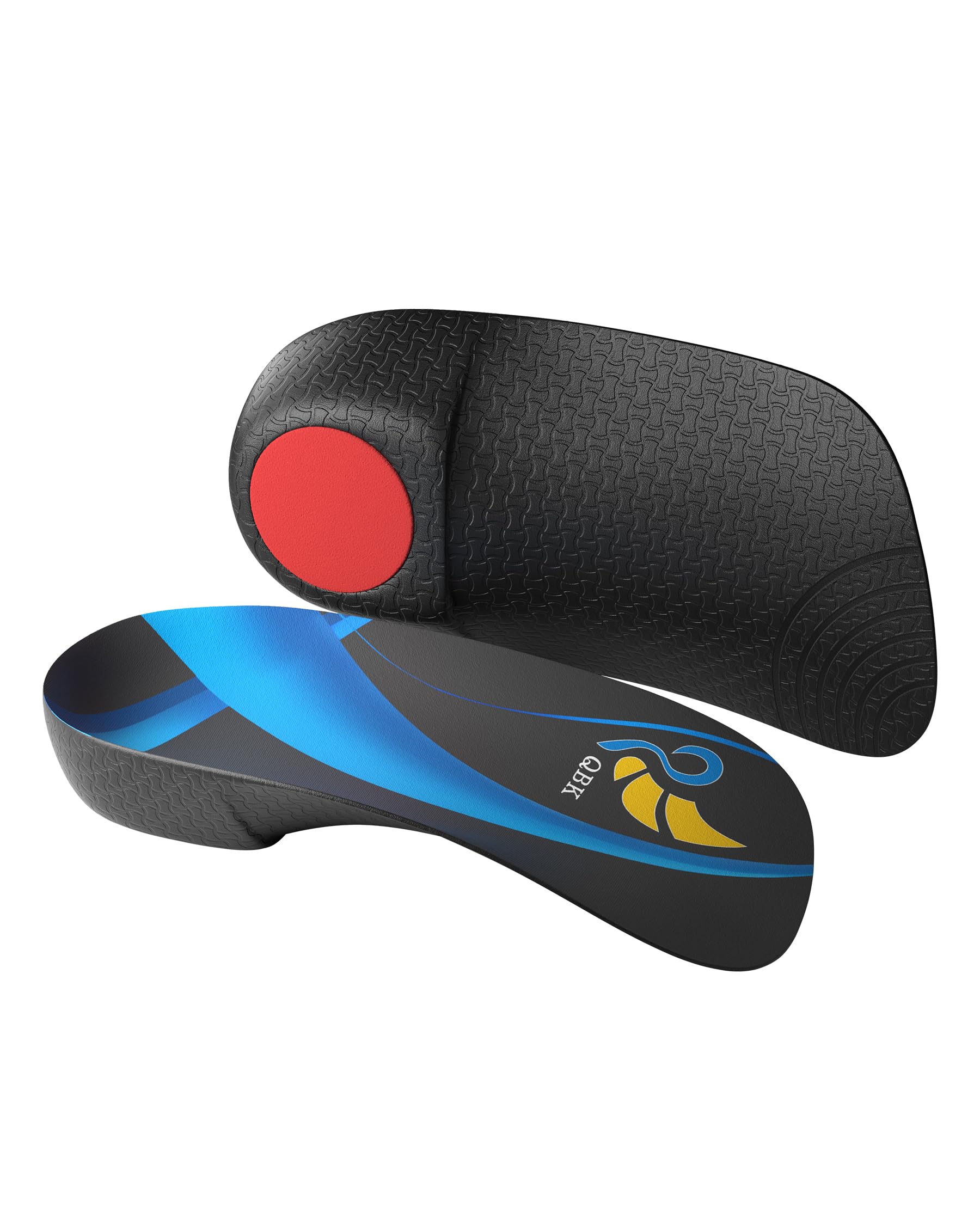 3/4 Arch Support Insoles for Women/Men, QBK Orthotics Shoe Insoles High Arch Supports Shoe Insoles for Plantar Fasciitis, Flat Feet, Over-Pronation,