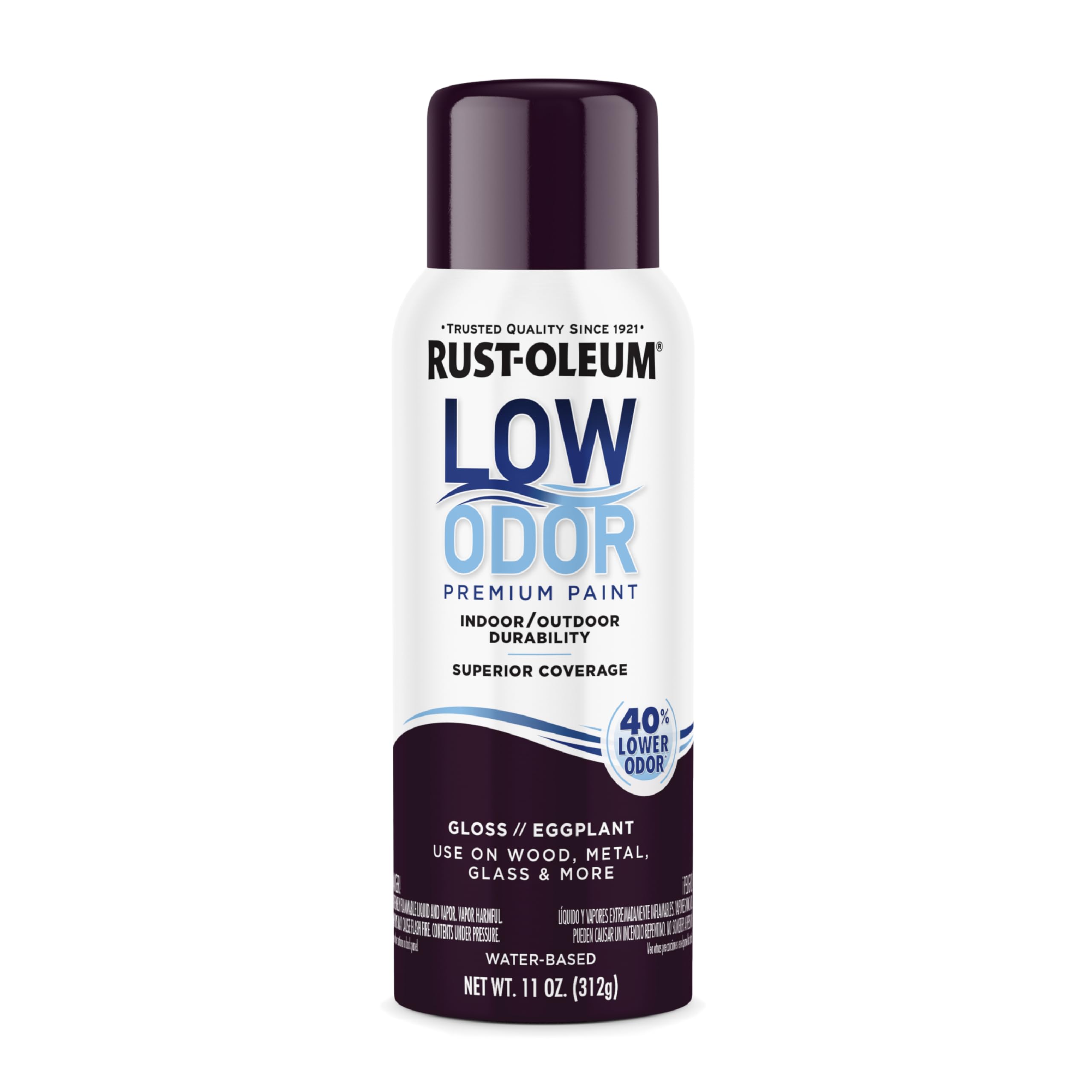 Rust-Oleum Low Odor Premium Spray Paint, Gloss Eggplant