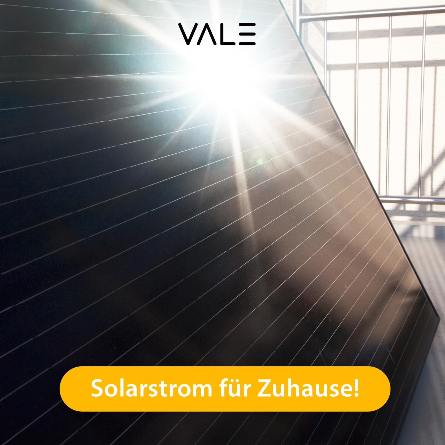 VALE Solarmodul-Set Bifazial 900 Wp Full Black - Glas-Glas-Module - Solarpanel für Balkonkraftwerke - Universal einsetzbar - Lineare Leistungsgarantie
