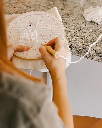 Miniatura 7 de Kits de iniciación de bordado de aguja católica para niños y adultos principiantes, incluye instrucciones, tela de aguja de perforación, hilo, aro