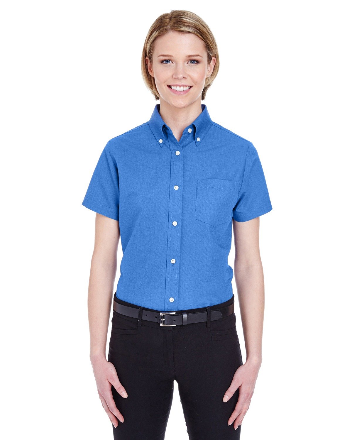 ULTRACLUB8973 Short Sleeve Ladies Oxford Sht