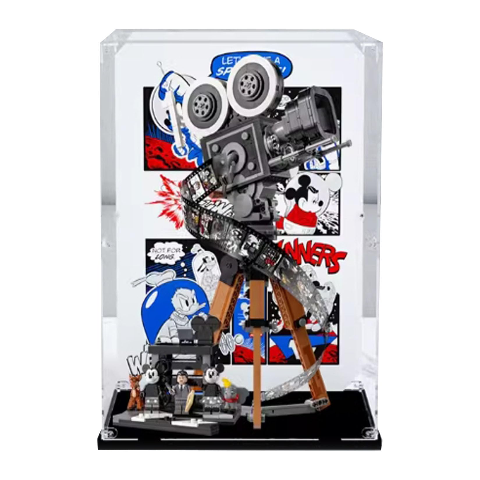 Transparente Acryl-Vitrine für Lego 43230 Kamera, staubdichte Vitrine, kompatibel mit Lego 43230, staubdichte Displaybox, 121,9 x 101,6 x 76,2 cm (nur Vitrine)