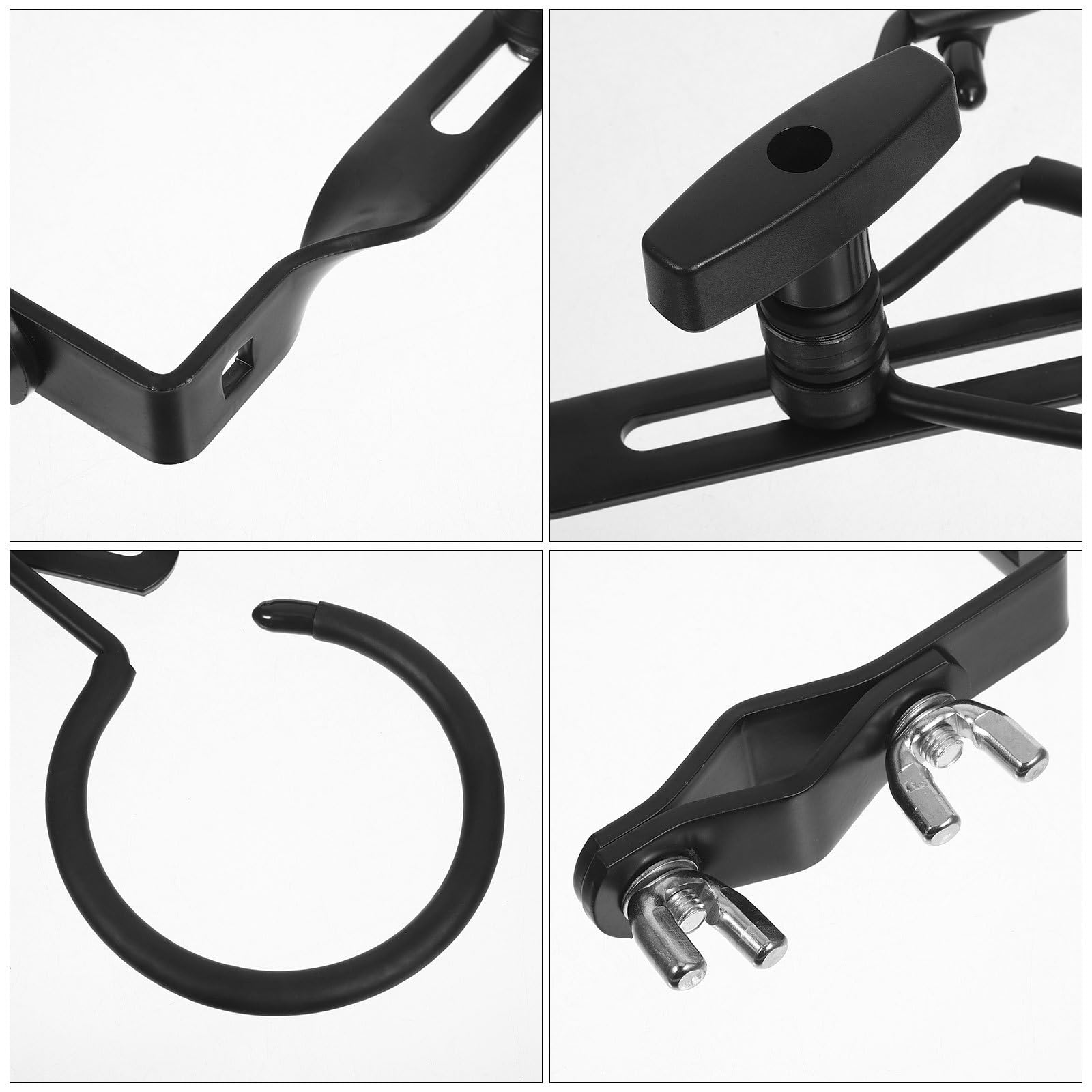 Supporto per Sordina a 3 Posti Clip per Trombone e Ottoni | Metallo Nero, Portatile e Leggero, Installazione Sicura, per Trasporto Musicale e Studio